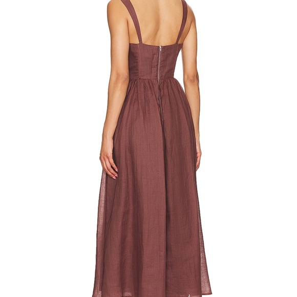 Bardot x REVOLVE Esra Midi Dress in Chocolate Brown - Picture 2 of 12